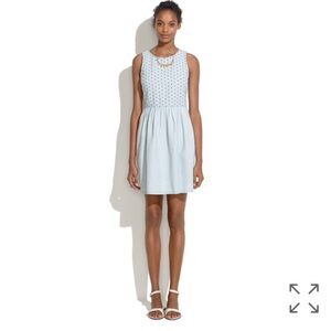 Madewell chambray eyelet dress
